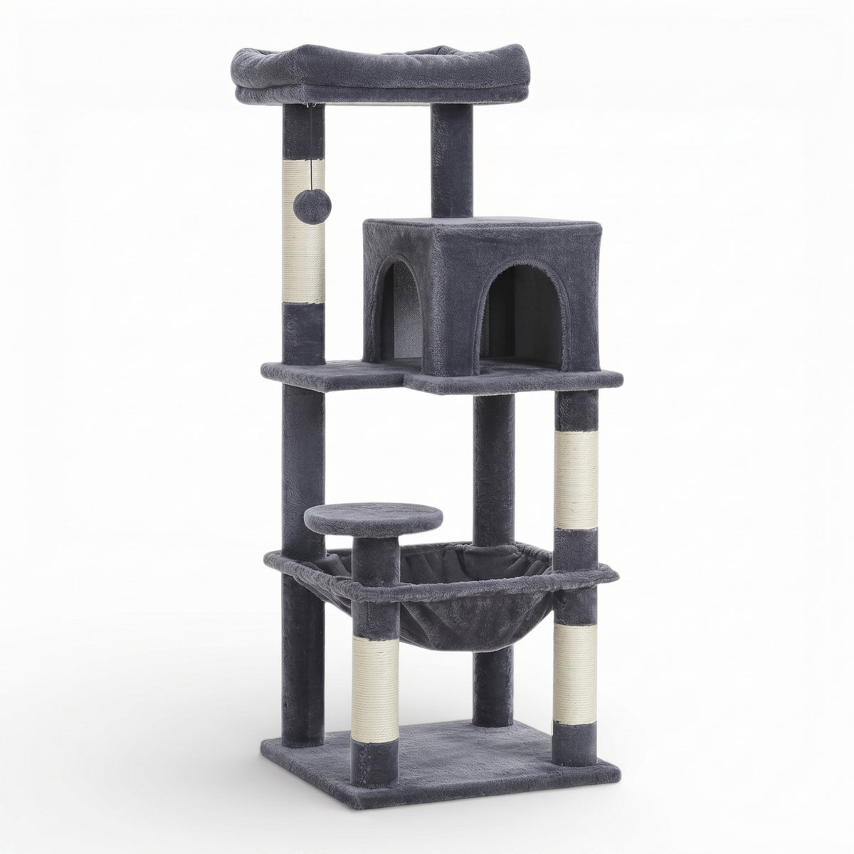 Arbre à Chat avec Maison, Hamac Large & Griffoirs Sisal