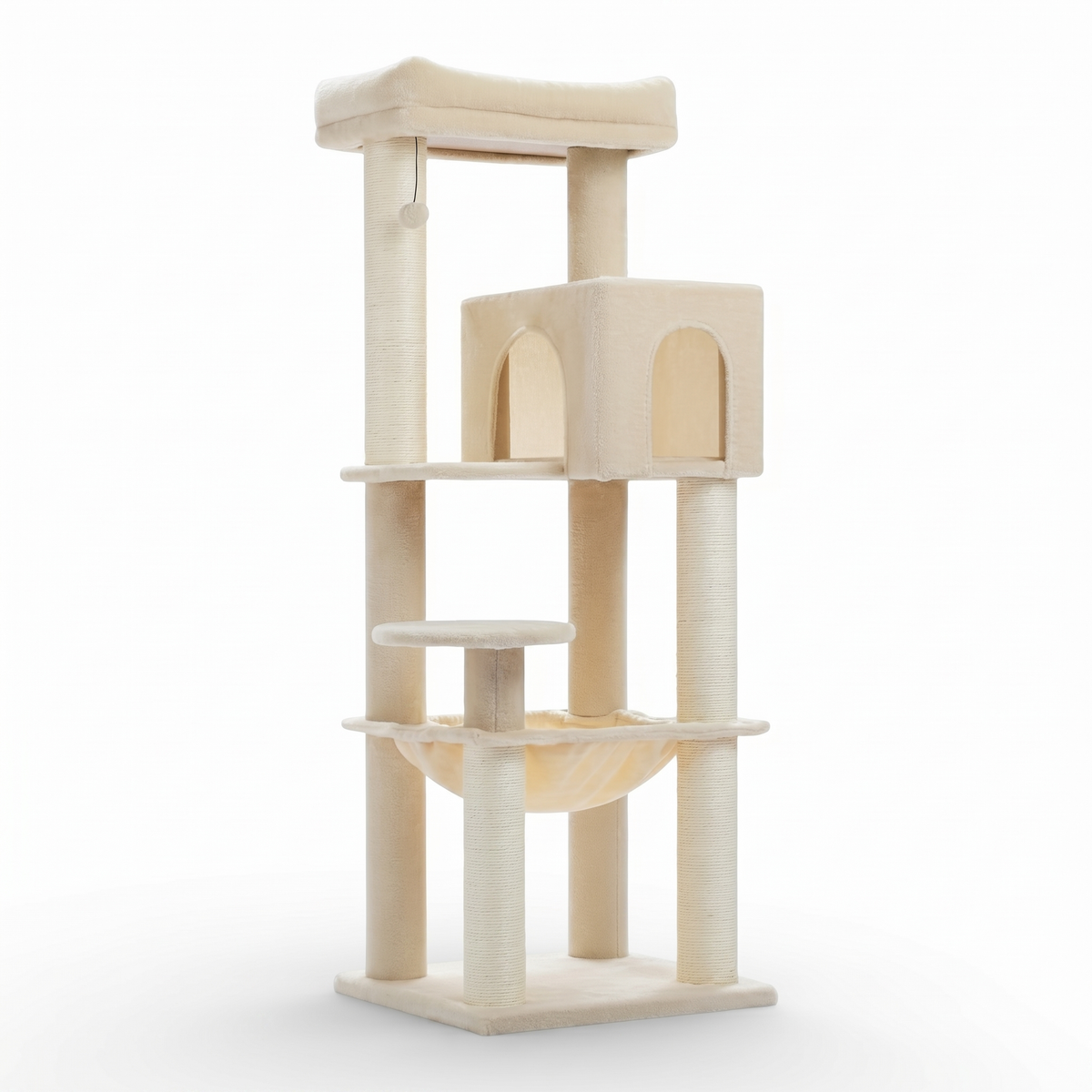 Arbre à Chat Design avec Maison Double Arche & Hamac