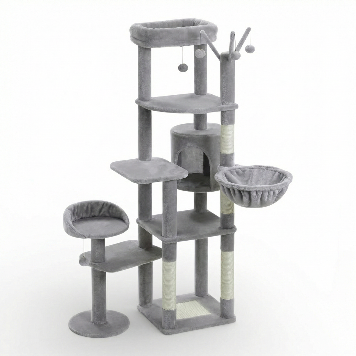 Arbre à Chat Modulaire avec Maison, Nids & Arbre à Jouets