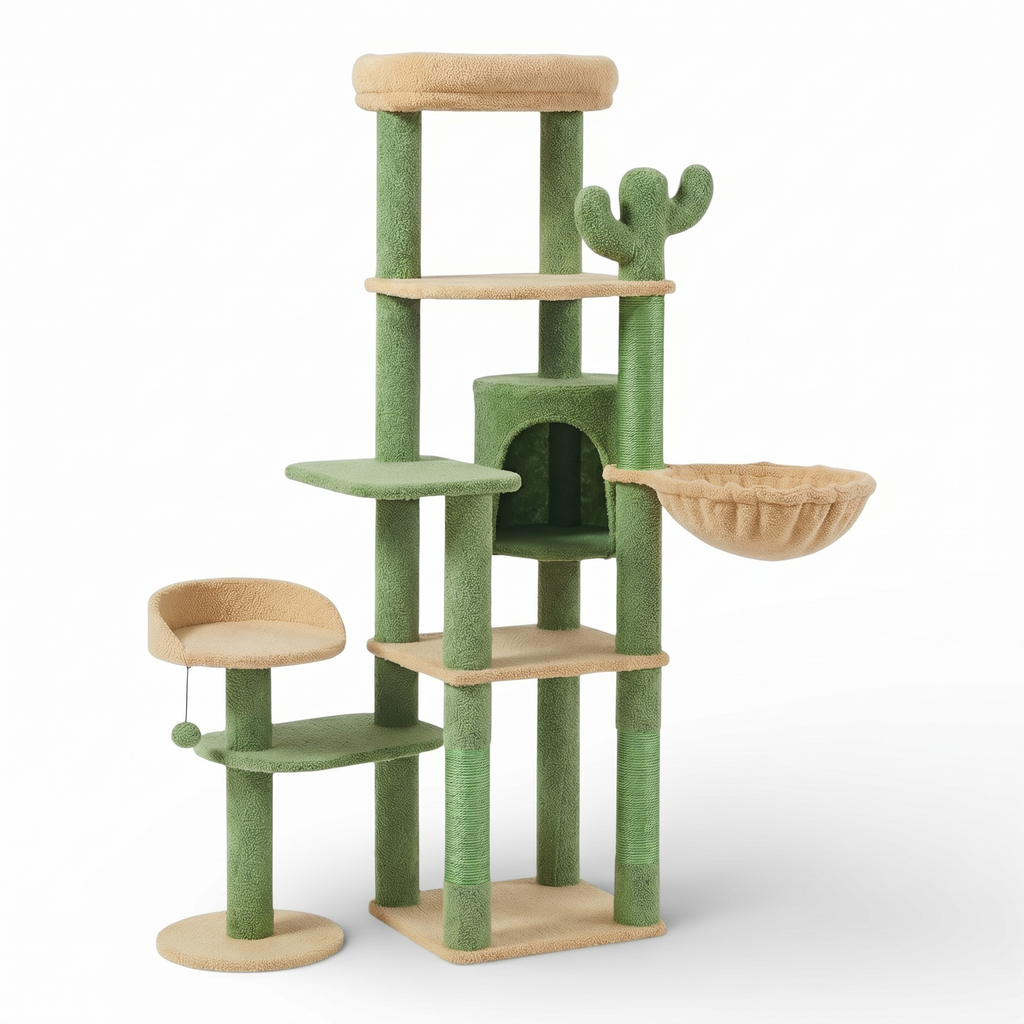 Arbre à Chat Modulaire avec Maison, Nids & Arbre à Jouets