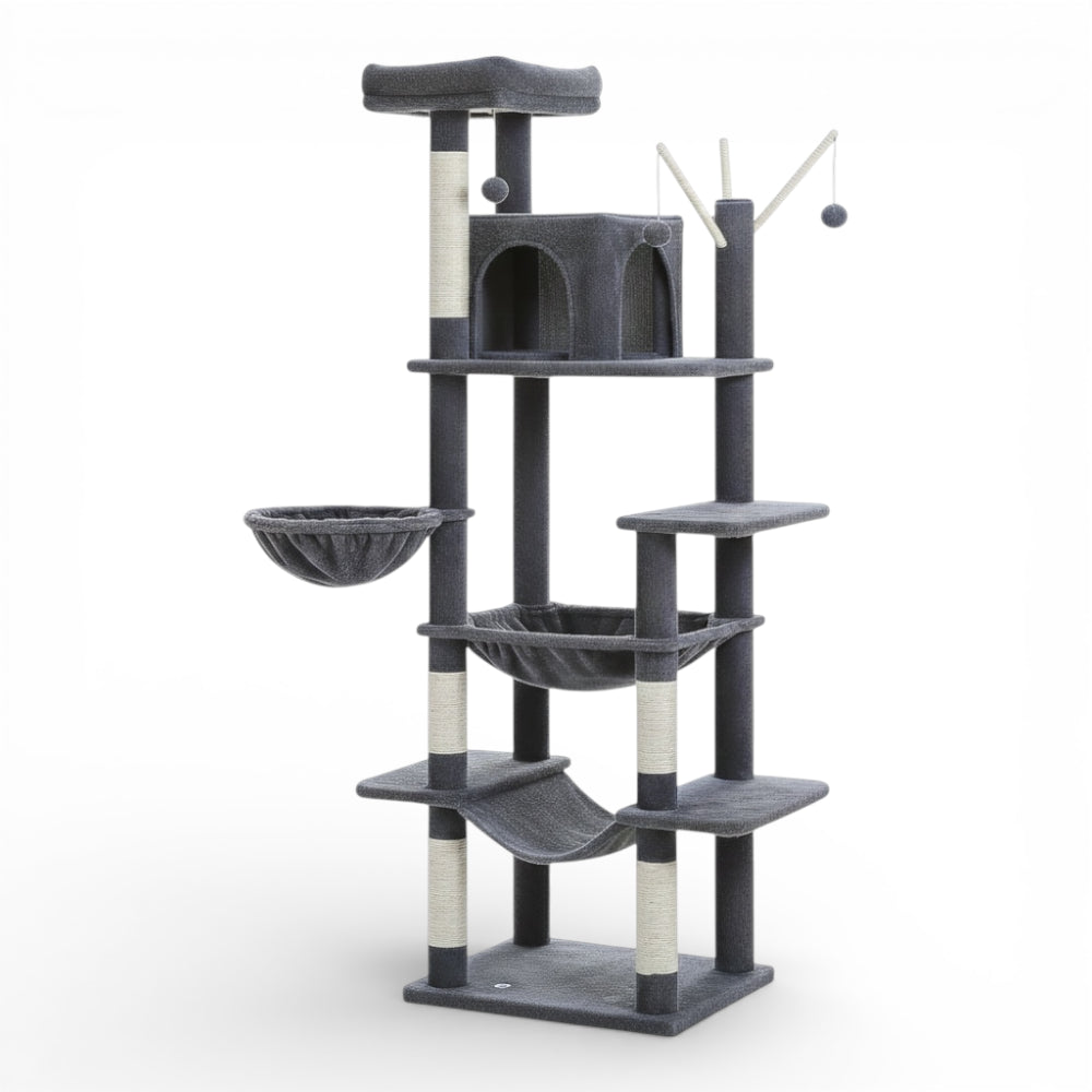 Grand arbre à chat double niche et double hamac (2)