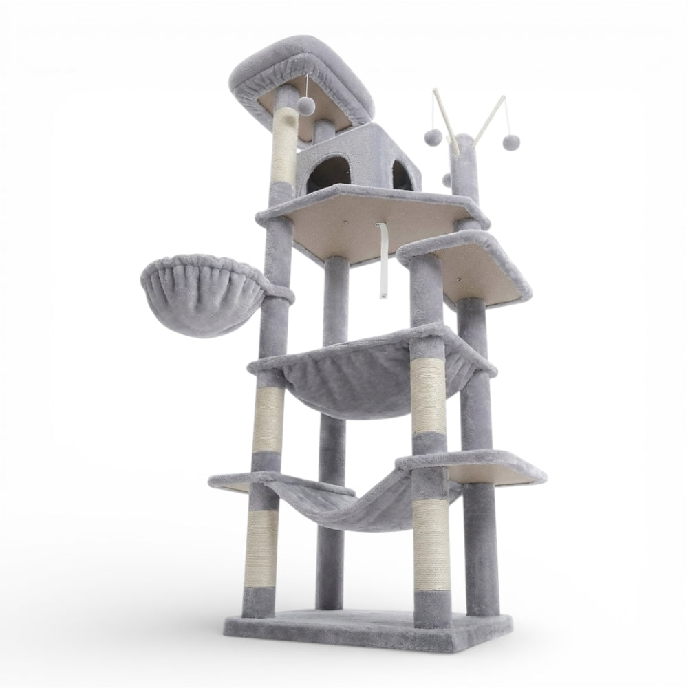 Grand arbre à chat double niche et double hamac (2)