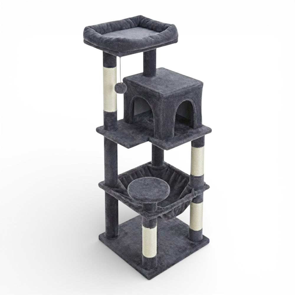 Arbre à chat avec double niche et hamac (1)