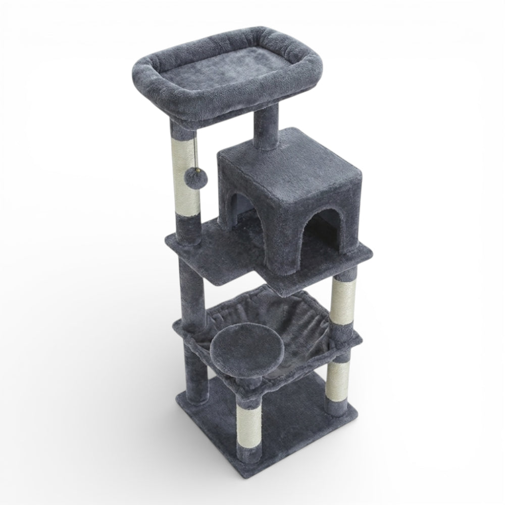 Arbre à chat avec double niche et hamac (1)