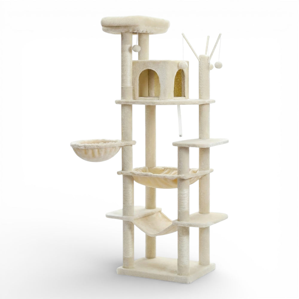 Grand arbre à chat double niche et double hamac (2)