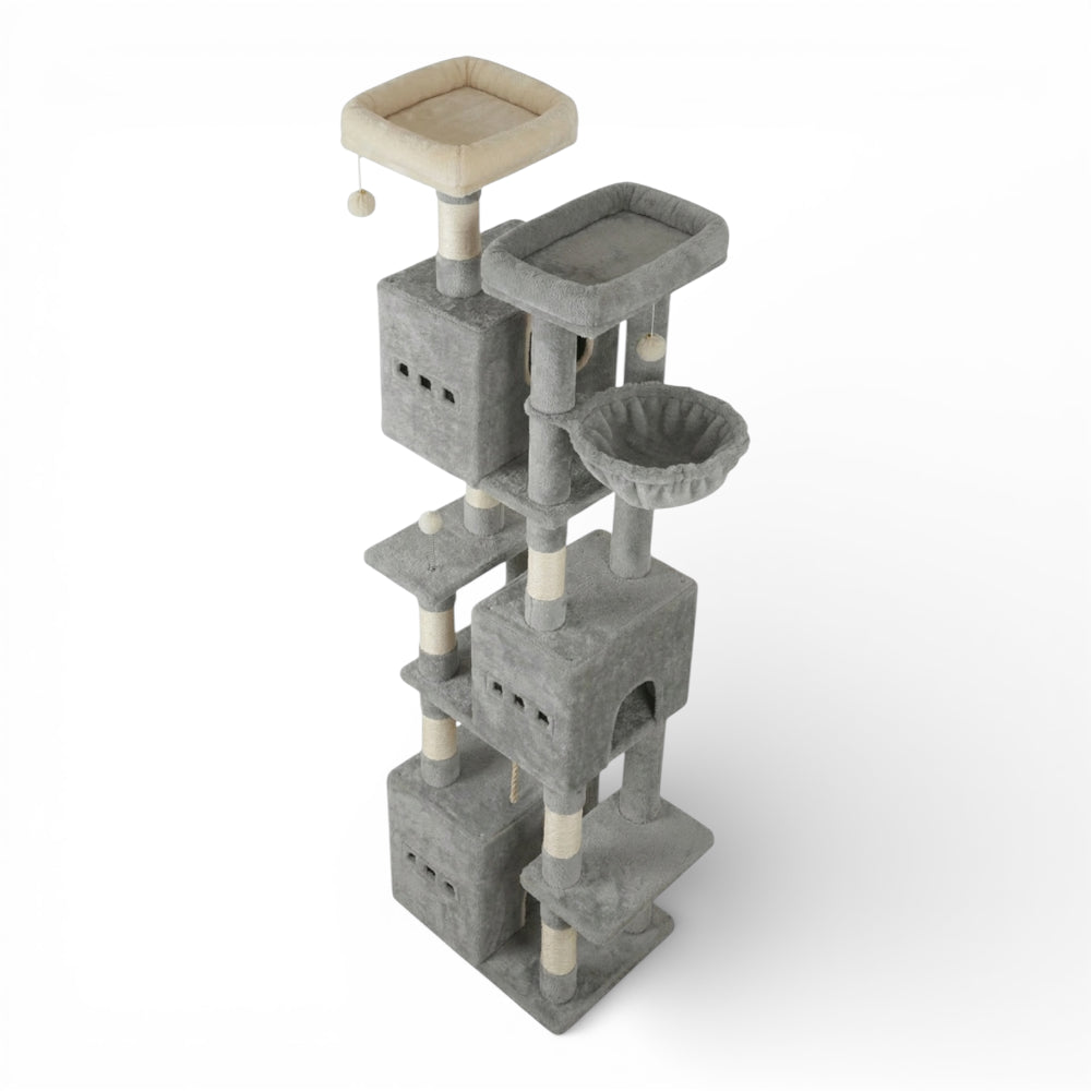 Grand arbre à chat triple niche et hamac (4)