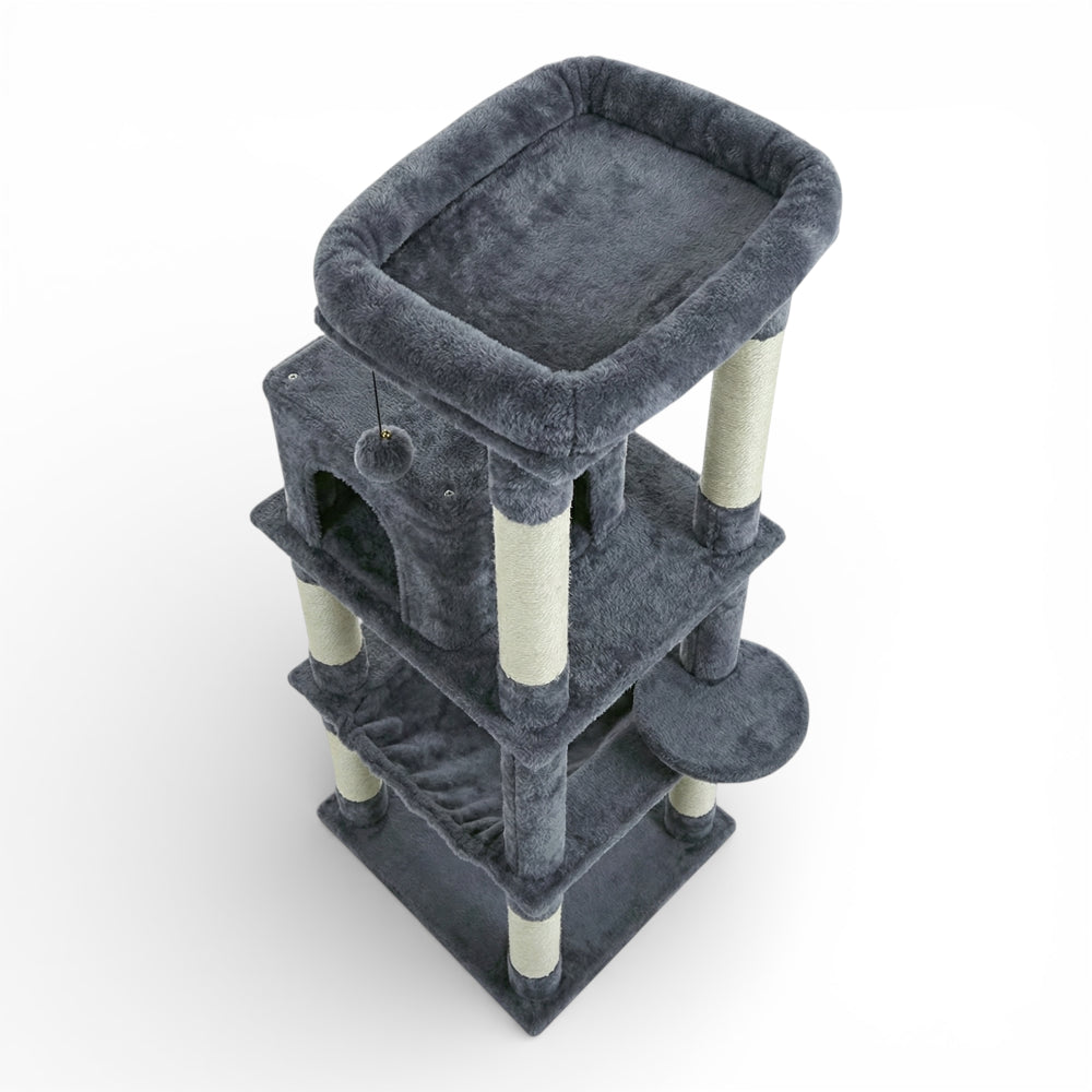 Arbre à chat avec niche et grand hamac (5)