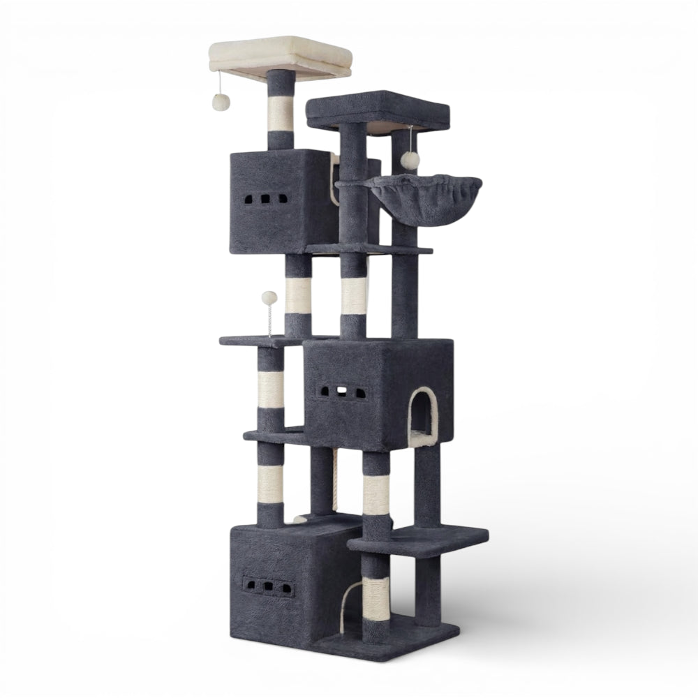 Grand arbre à chat triple niche et hamac (4)