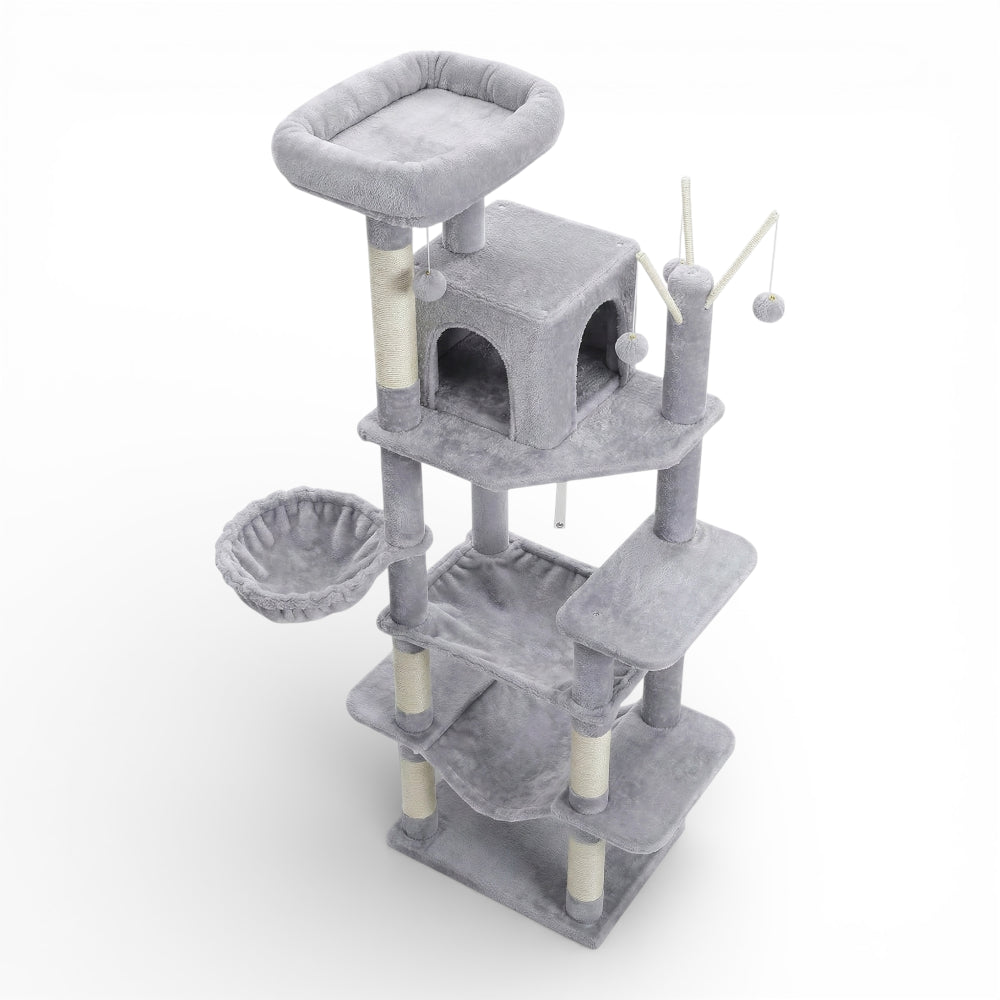 Grand arbre à chat double niche et double hamac (2)