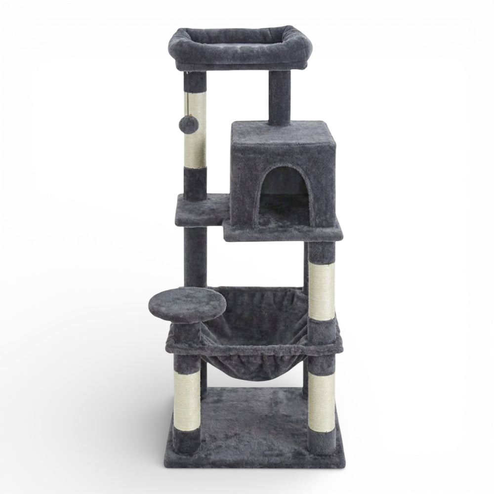 Arbre à chat avec double niche et hamac (1)