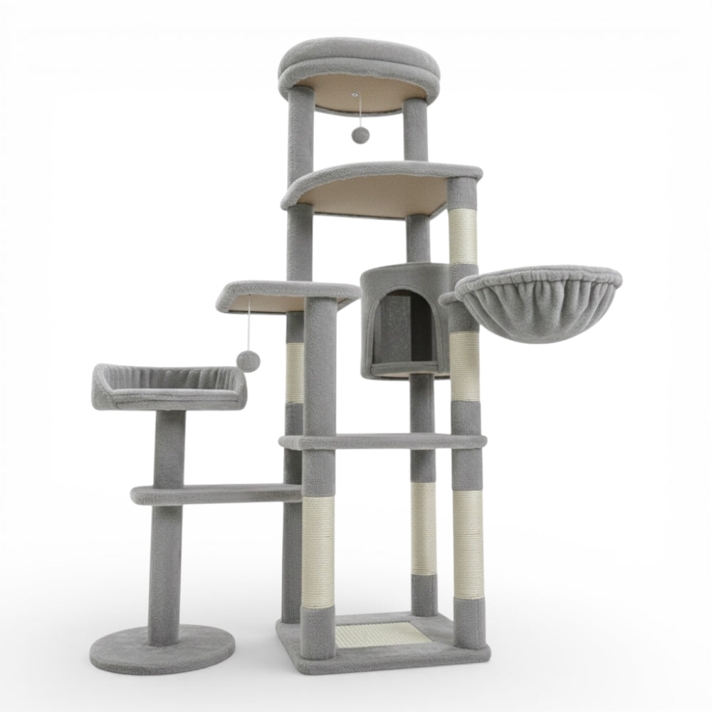 Arbre à chat avec hamac et module satellite (3)