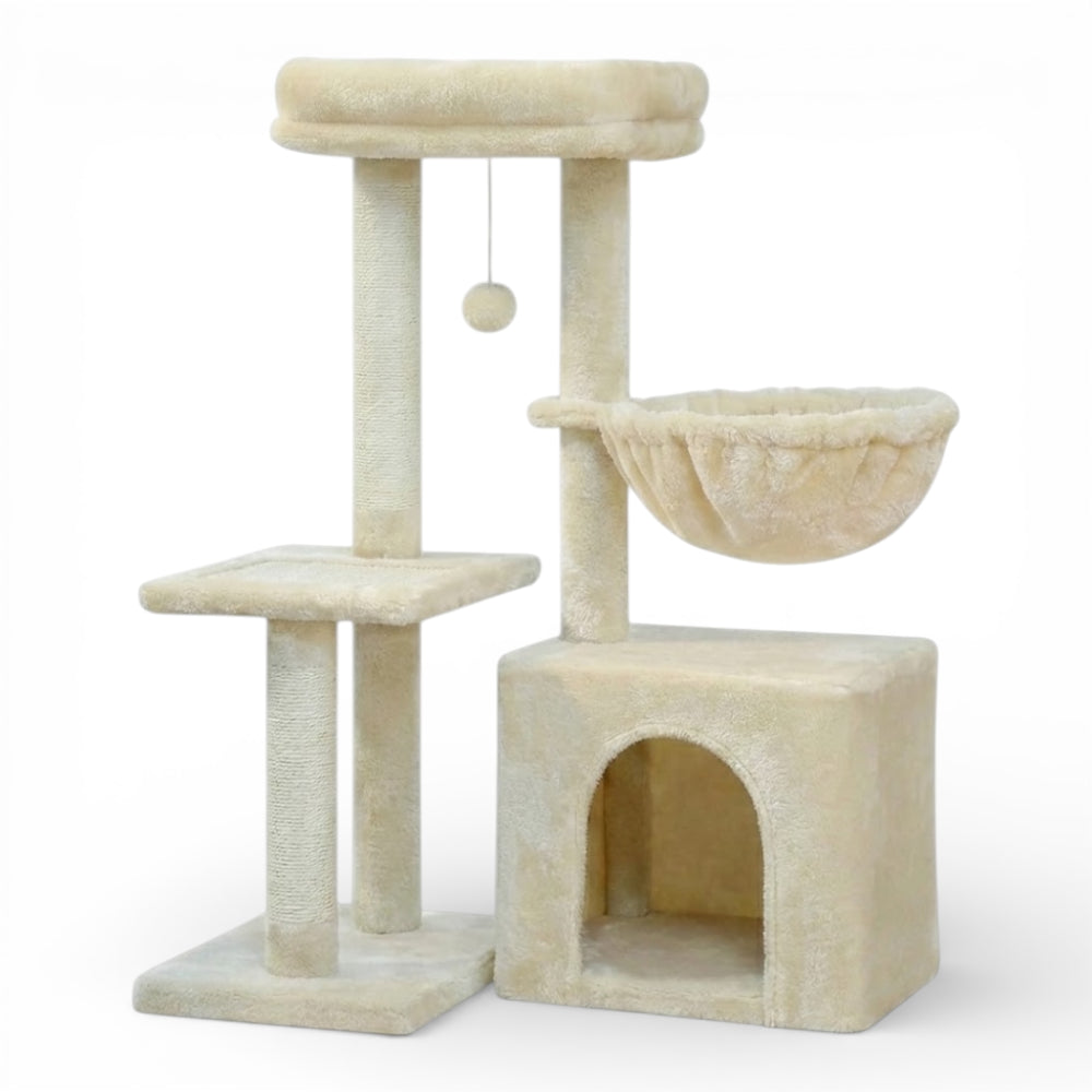 Arbre à chat avec niche et hamac (1)