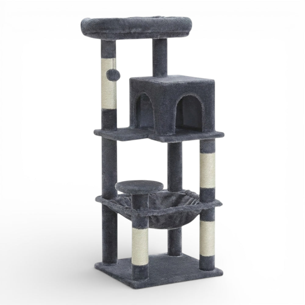 Arbre à chat avec double niche et hamac (1)