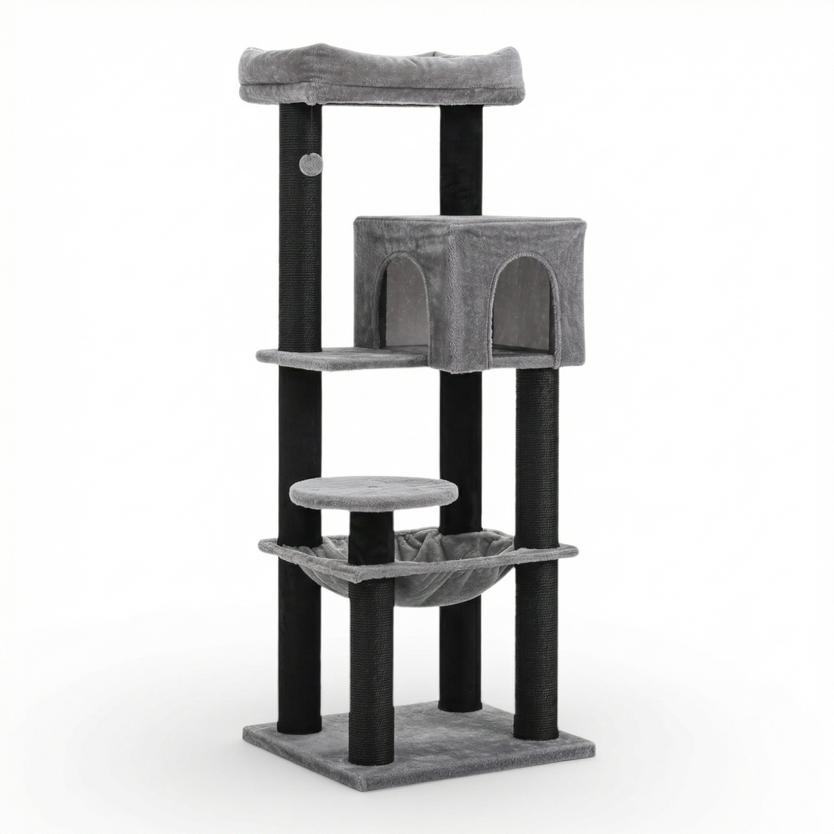 Arbre à Chat Design avec Maison Double Arche & Hamac