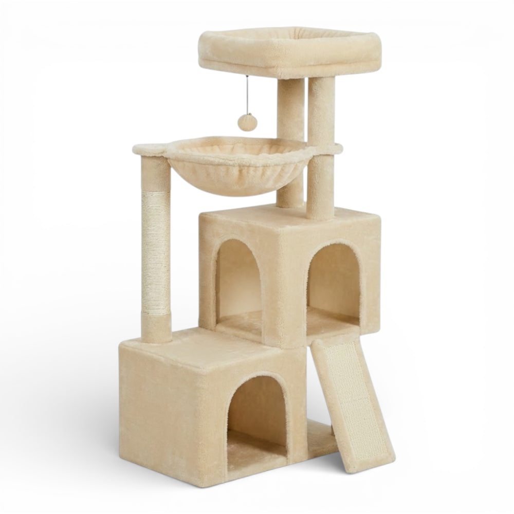 Arbre à chat avec niche, hamac et rampe (4)