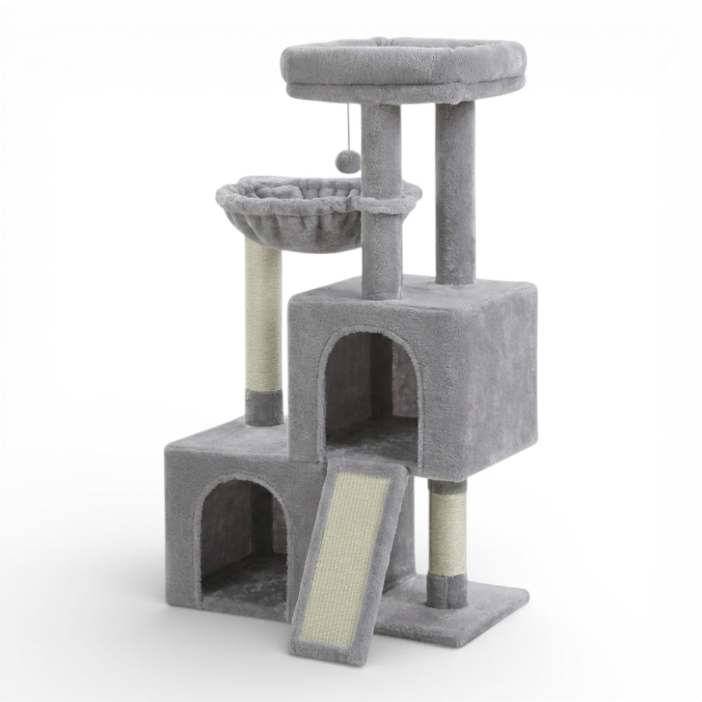 Arbre à chat avec niche, hamac et rampe (4)