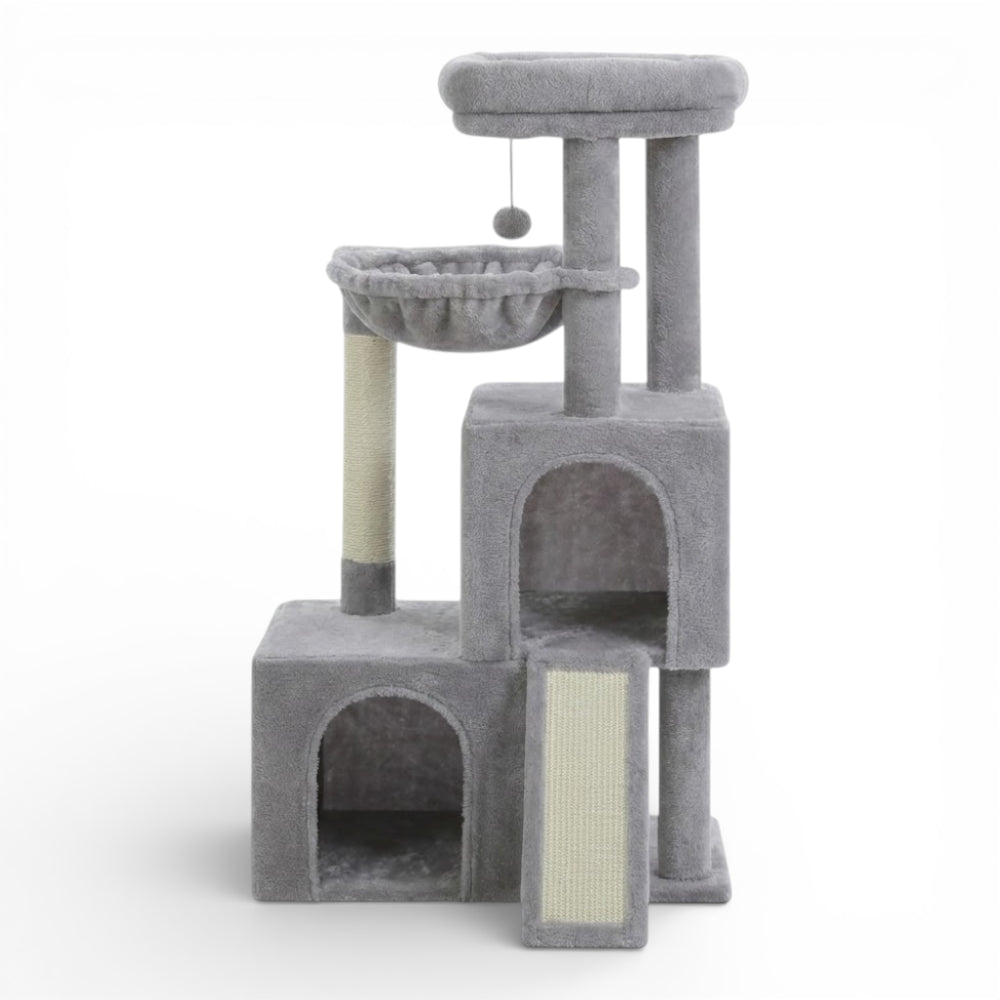 Arbre à chat avec niche, hamac et rampe (4)