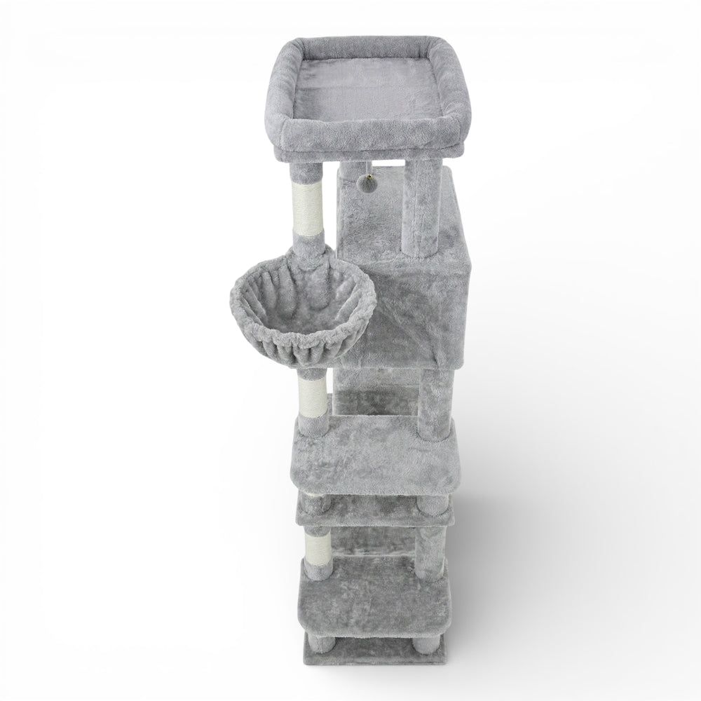 Grand arbre à chat avec double niche et corbeille (3)